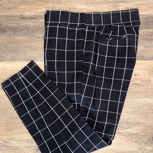 Talbots Women’s High Black and White Grid Pants